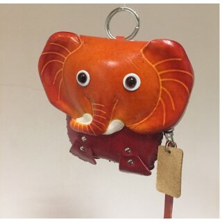 Su-Deco Lederbörse / Minitasche im Motiv Elephant