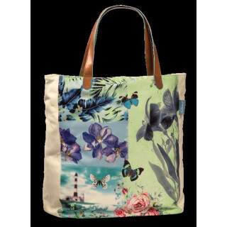 Fabrizio Strandtasche- Badetasche Shopper Tasche blumen
